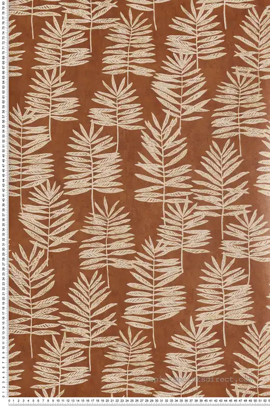 Must-Have Papier peint Palmette terracotta doré - Attitude de Lutèce Réf. LTC-DWP0365-06