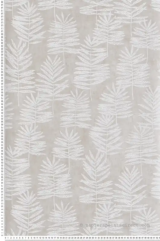 Papier peint Palmette grège argenté - Attitude de Lutèce Réf. LTC-DWP0365-05 Solde
