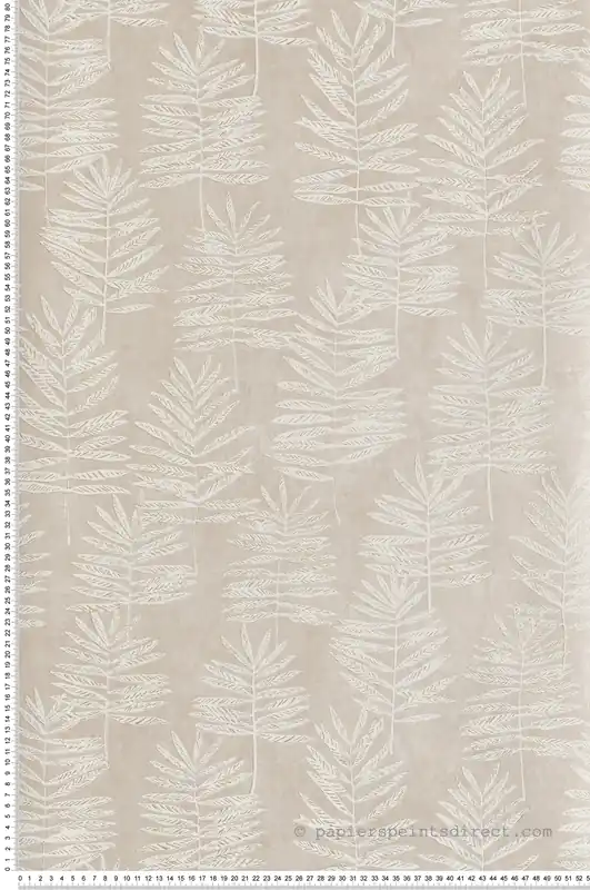 Expédié Aujourd'hui Papier peint Palmette beige lin doré - Attitude de Lutèce Réf. LTC-DWP0365-03