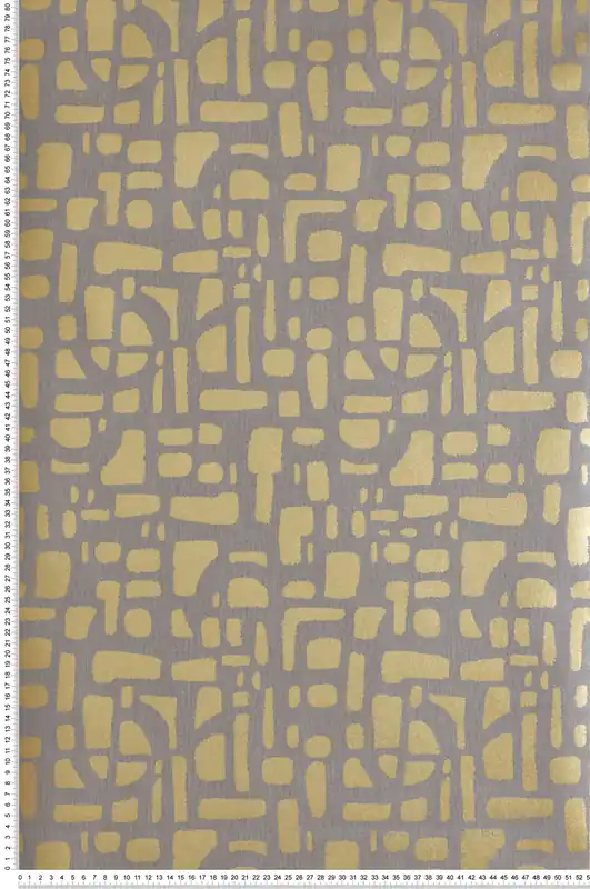 Authentique Papier peint Labyrinthe Géométrique gris doré - Attitude de Lutèce Réf. LTC-DWP0364-03