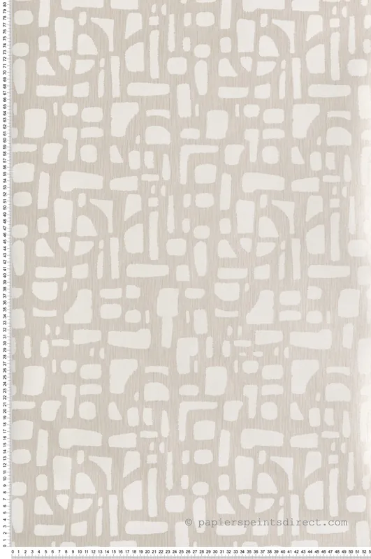 Papier peint Labyrinthe Géométrique écru irisé - Attitude de Lutèce Réf. LTC-DWP0364-02 Dernière Chance