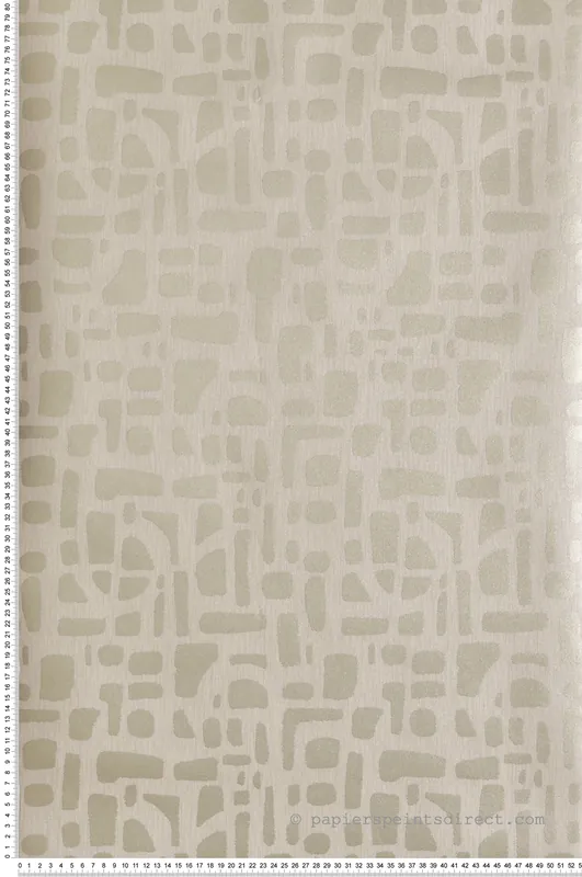 Quantité Limitée Papier peint Labyrinthe Géométrique beige irisé - Attitude de Lutèce Réf. LTC-DWP0364-01