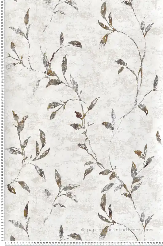 Paiement Sécurisé Papier peint Feuille de Vigne noir bronze - Attitude de Lutèce Réf. LTC-11501