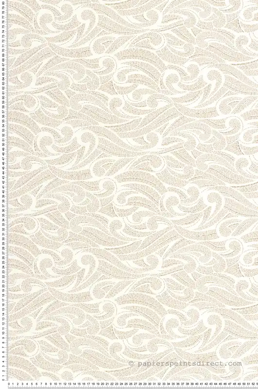 Commander Vite Papier peint Vague Harmony blanc doré - Light de Casélio Réf. LIG106640127