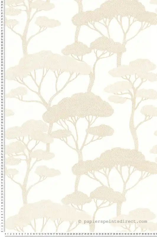 Bon Plan Papier peint Arbre Sweet blanc doré - Light de Casélio Réf. LIG106620000