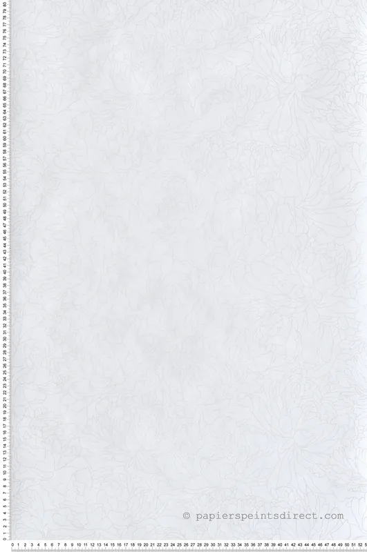 Solde Papier peint Fleurs Graphique Glow blanc nacré - Light de Casélio Réf. LIG106610017