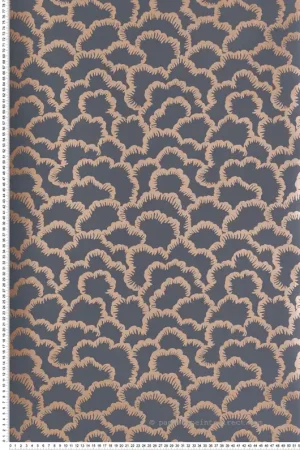 Papier peint Nuage Stratus bleu violet cuivré - V&A Decorative Papers III d‘Initiales Réf. INI-2513-187-05 Certifié