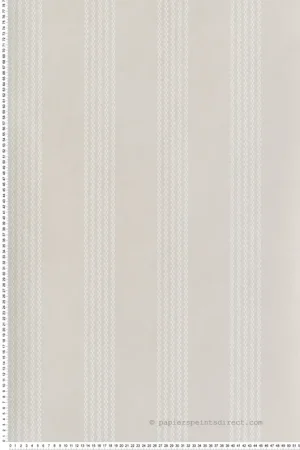 Papier peint Rayure Classique Silk grège - V&A Decorative Papers III d‘Initiales Réf. INI-2513-186-03 Soldes