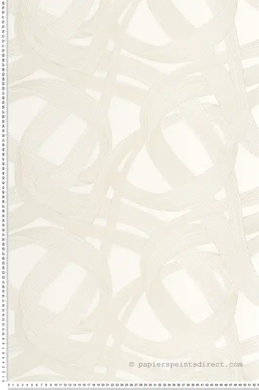 Vente Directe Papier peint Tracés Illusion Shimmy blanc nacré - Années Folles de Casadéco Réf. ANFO201060287