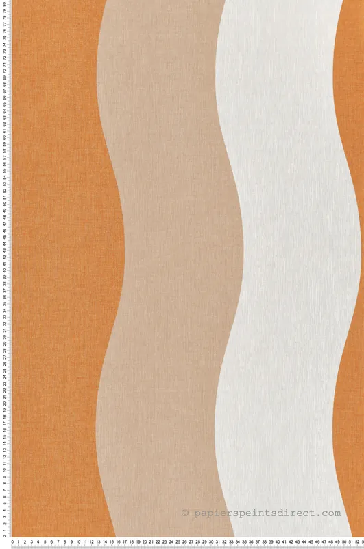 Achat Immédiat Papier peint Vague Rayure Sandy orange rose - Twist de Casélio Réf. TST106473044