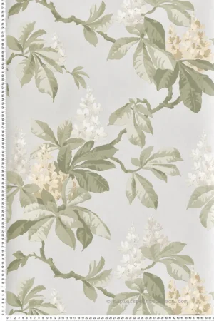 Papier peint Floral Chestnut Vintage gris perle - Beaux Arts de Lutèce Réf. LTC-M1821 Affaire À Saisir