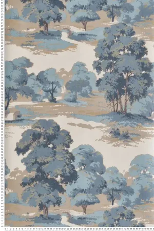 Papier peint Forêt Paysage Sherwood bleu - Beaux Arts de Lutèce Réf. LTC-M1830 Achetez Aujourd'hui