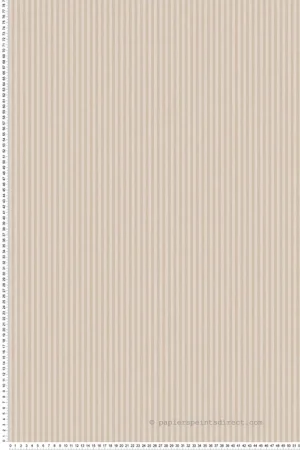 Réduction Papier peint Rayure Ticking Stripe beige - Beaux Arts de Lutèce Réf. LTC-M1848