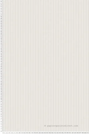 Papier peint Rayure Ticking Stripe gris - Beaux Arts de Lutèce Réf. LTC-M1847 Nouvelle Collection