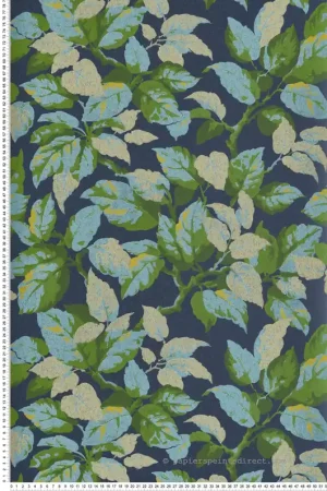 Papier peint Feuillage Canopy bleu marine - Beaux Arts de Lutèce Réf. LTC-M1807 Nouvelle Collection