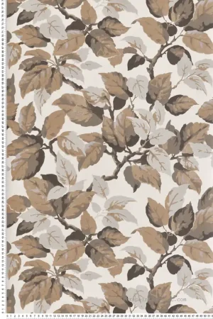 Papier peint Feuillage Canopy beige brun - Beaux Arts de Lutèce Réf. LTC-M1806 Seulement Aujourd'hui