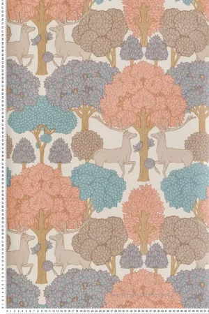 Papier peint Animaux Forest of Arden orange - Beaux Arts de Lutèce Réf. LTC-M1851 Top Vente