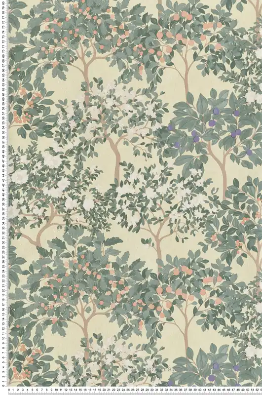 Papier Peint Arbre Jardin Fleuris jaune pastel - Flora d‘Ugépa Réf. UGP-M87304 Bon Plan