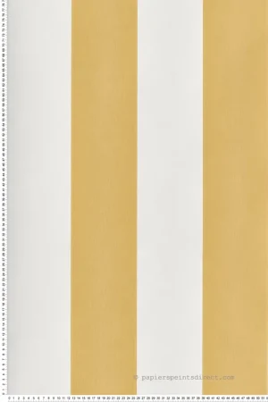 Papier peint Rayure Broad Stripe Yellow Pink - Storybook Papers de Little Greene Réf. 0231BSYELLO Remise