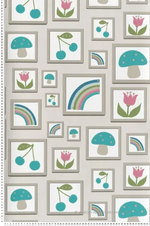 Papier peint Cadre Enfant Balance Portland Stone - Storybook Papers de Little Greene Réf. 0231BAPORTL Paiement Sécurisé