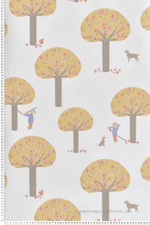 Prix Choc Papier peint Arbre Graphique Street Light Gold - Storybook Papers de Little Greene Réf. 0231ROLIGH6