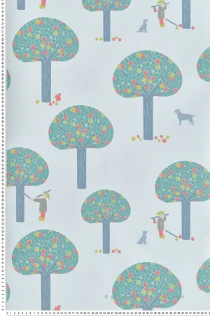 Papier peint Arbre Graphique Street Delicate Blue - Storybook Papers de Little Greene Réf. 0231RODELIC Prix Bas
