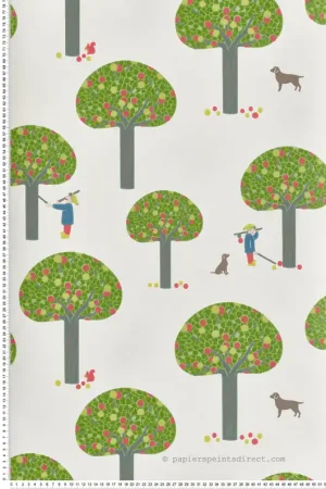 Papier peint Arbre Graphique Street Sage Onions - Storybook Papers de Little Greene Réf. 0231ROSAGEA Réduction