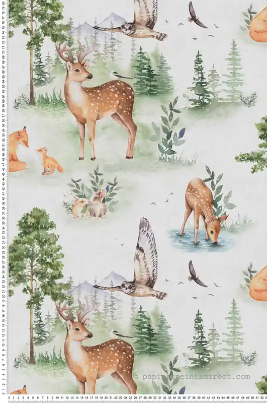 Prix Réduit Papier peint Animaux de la Forêt naturel - Lilly & Luis d‘A.S. Création Réf. AS-771721
