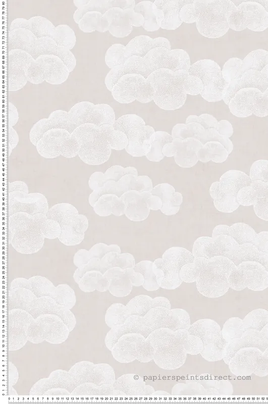Dernière Chance Papier peint Nuage Enfant grège - Lilly & Luis d‘A.S. Création Réf. AS-771433