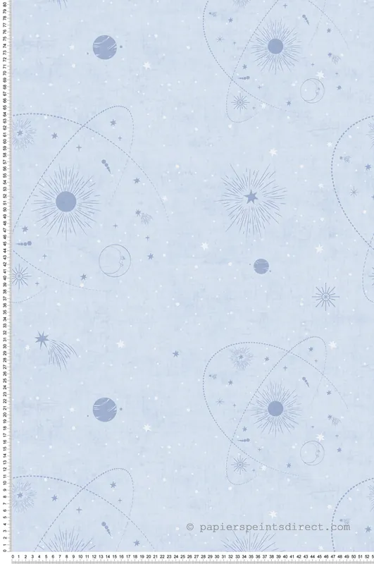 Vente Directe Papier peint Planète dans l‘Espace bleu - Lilly & Luis d‘A.S. Création Réf. AS-771312