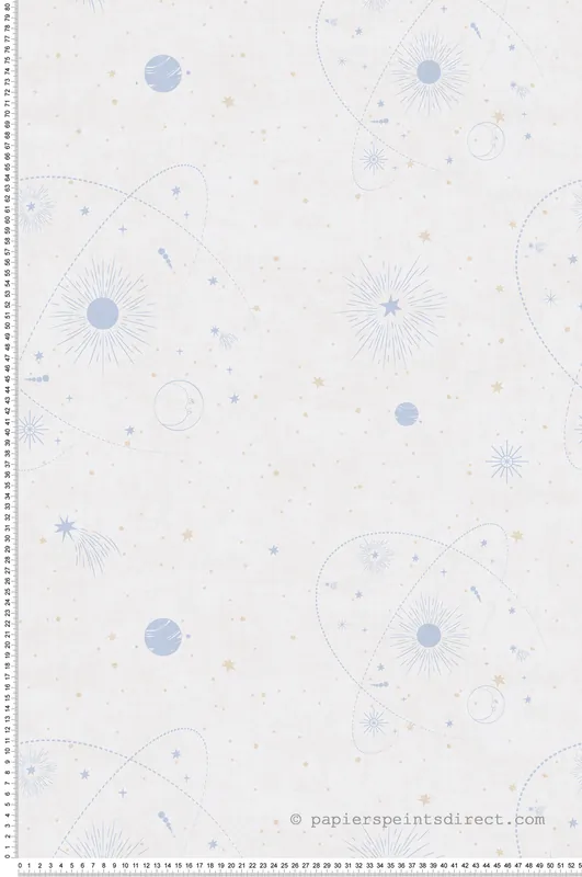 Bon Marché Papier peint Planète dans l‘Espace beige bleu - Lilly & Luis d‘A.S. Création Réf. AS-771311