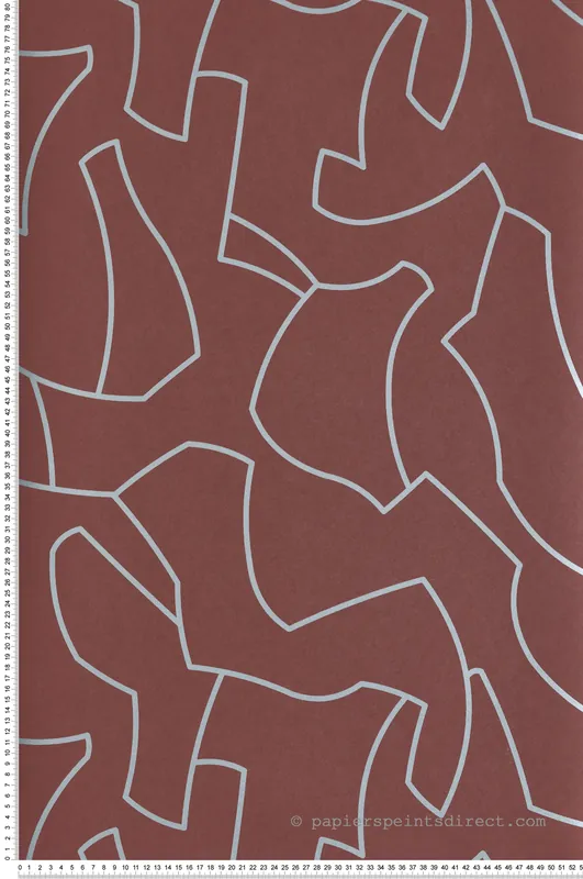 Satisfait Ou Remboursé Papier peint Puzzle Maze bordeaux - Color Game de Casadéco Réf. GAME200618606