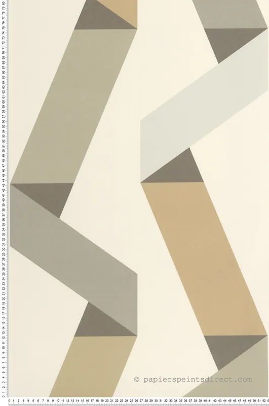 Seulement Aujourd'hui Papier peint Ligne Ribbon beige - Color Game de Casadéco Réf. GAME200641515