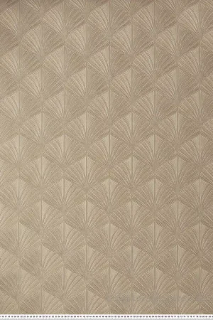 Expédié Aujourd'hui Papier peint Palmette Art Déco Néréide beige ficelle doré - Magnitude de Casamance Réf. CAS-76651528