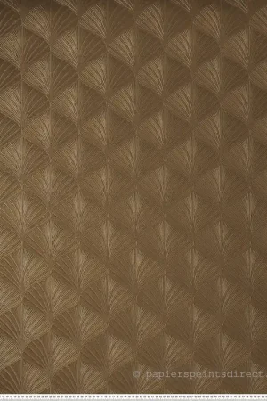 Produit De Marque Papier peint Palmette Art Déco Néréide bronze - Magnitude de Casamance Réf. CAS-76651426