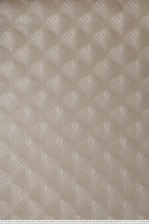 Dernier Modèle Papier peint Palmette Art Déco Néréide taupe argenté - Magnitude de Casamance Réf. CAS-76651222