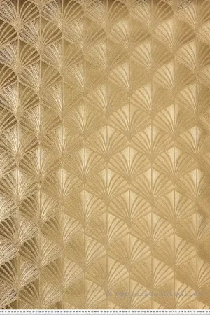 Papier peint Palmette Art Déco Orion doré - Magnitude de Casamance Réf. CAS-76641018 Usine Directe