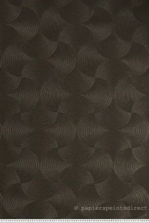 Papier peint Éventail Art Déco Météore noir mordoré - Magnitude de Casamance Réf. CAS-76630916 Commander Vite