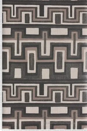 Papier peint Géométrie Tapis Morelos tabac - Amani de Masureel Réf. MAS-AMA003 Offre Limitée