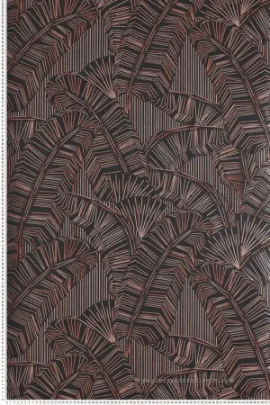 Papier peint Feuille Graphique Solana rouille - Amani de Masureel Réf. MAS-AMA403 Acheter En Ligne