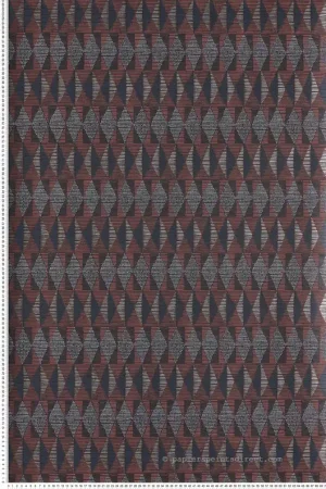 Must-Have Papier peint Ethnique Bolga bleu jean - Amani de Masureel Réf. MAS-AMA205
