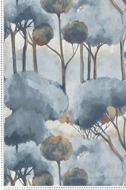 Expédié Aujourd'hui Papier peint Forêt des Landes bleu orage - Sentier des Dunes de Casadéco Réf. SENT200926312