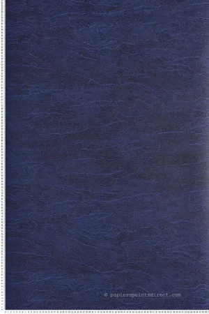 Authentique Papier peint Faux Uni Terre Miri indigo - Terra de Masureel Réf. MAS-TER009