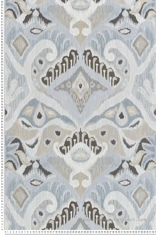 Papier peint Géométrique Kilim bleu beige- Jaipur de Montecolino Réf. MC-26426 Commander Vite