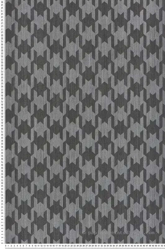 Papier peint Pied de Poule noir gris - Jaipur de Montecolino Réf. MC-26449 Super Prix