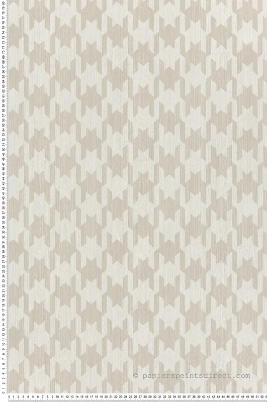 Papier peint Pied de Poule beige écru - Jaipur de Montecolino Réf. MC-26440 Réduction