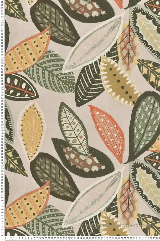 Papier peint Peinture Automne Feuillage beige vert - Dolce Vita de Lutèce Réf. LTC-11230807 Offre Limitée