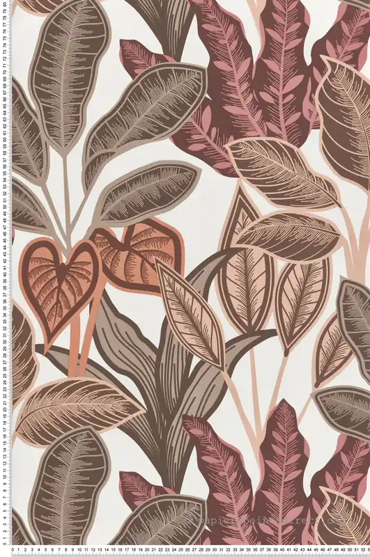 Papier peint Feuille Arbre Voyageur rose - Dolce Vita de Lutèce Réf. LTC-11230303 Promotion