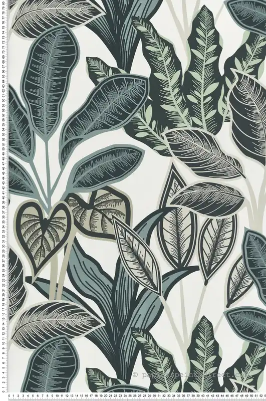 Offre Exclusive Papier peint Feuille Arbre Voyageur bleu paon - Dolce Vita de Lutèce Réf. LTC-11230301