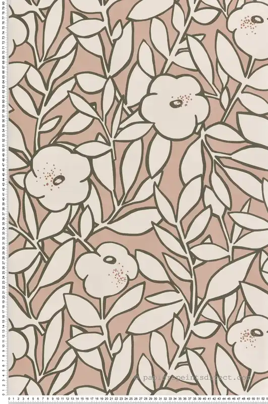 Papier peint Fleur 70s Scintille rose - Dolce Vita de Lutèce Réf. LTC-11230203 Vente Directe